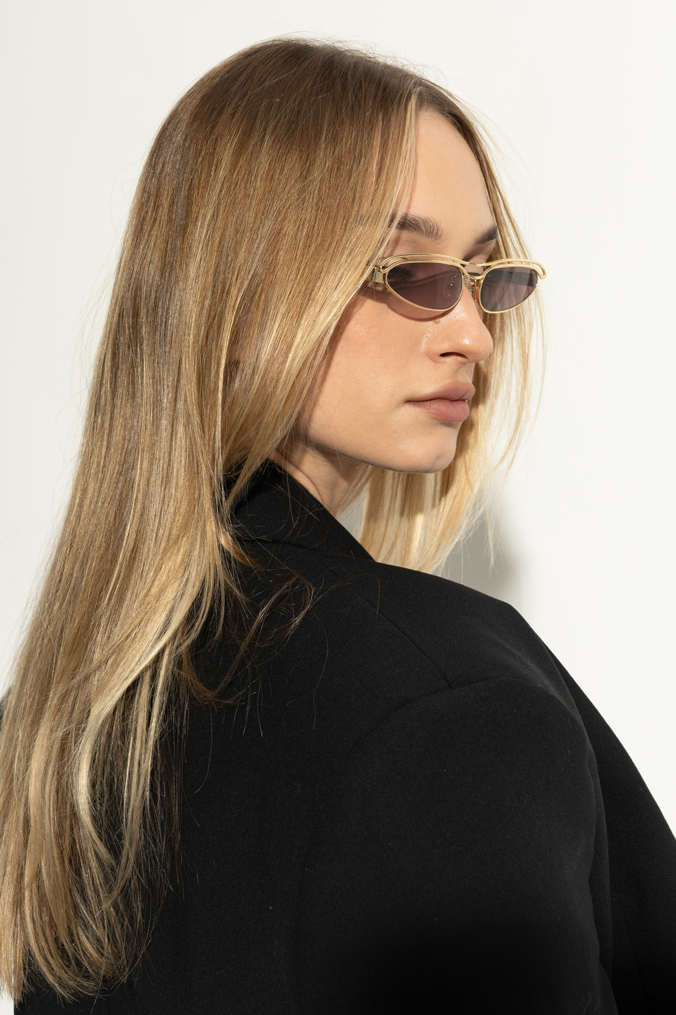 サングラス THE ATTICO Woman Sunglasses Gold ATTICO38C5SUN 5 The Attico - Edie Aviator Sunglasses in Sand - Sunglasses